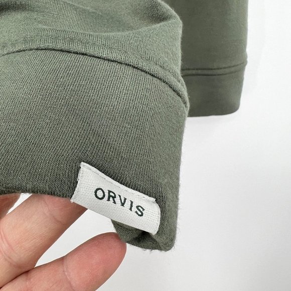 Orvis Long Sleeve Pullover Crewneck Sweatshirt Men's XL Green Modal soft gorpcor - Picture 5 of 10
